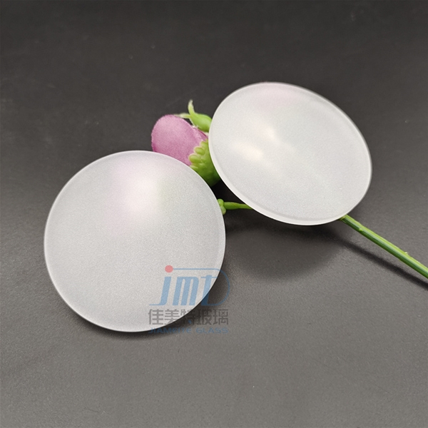 Customized Matte Frosted Round Tempered Glass in 2mm 3mm 4mm Thickness for LED Lamp Cover