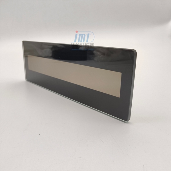 Customized Black Semi Transparent Silk Printed Tempered Glass Panels with Adhesive for Lcd Screen Cover Glass